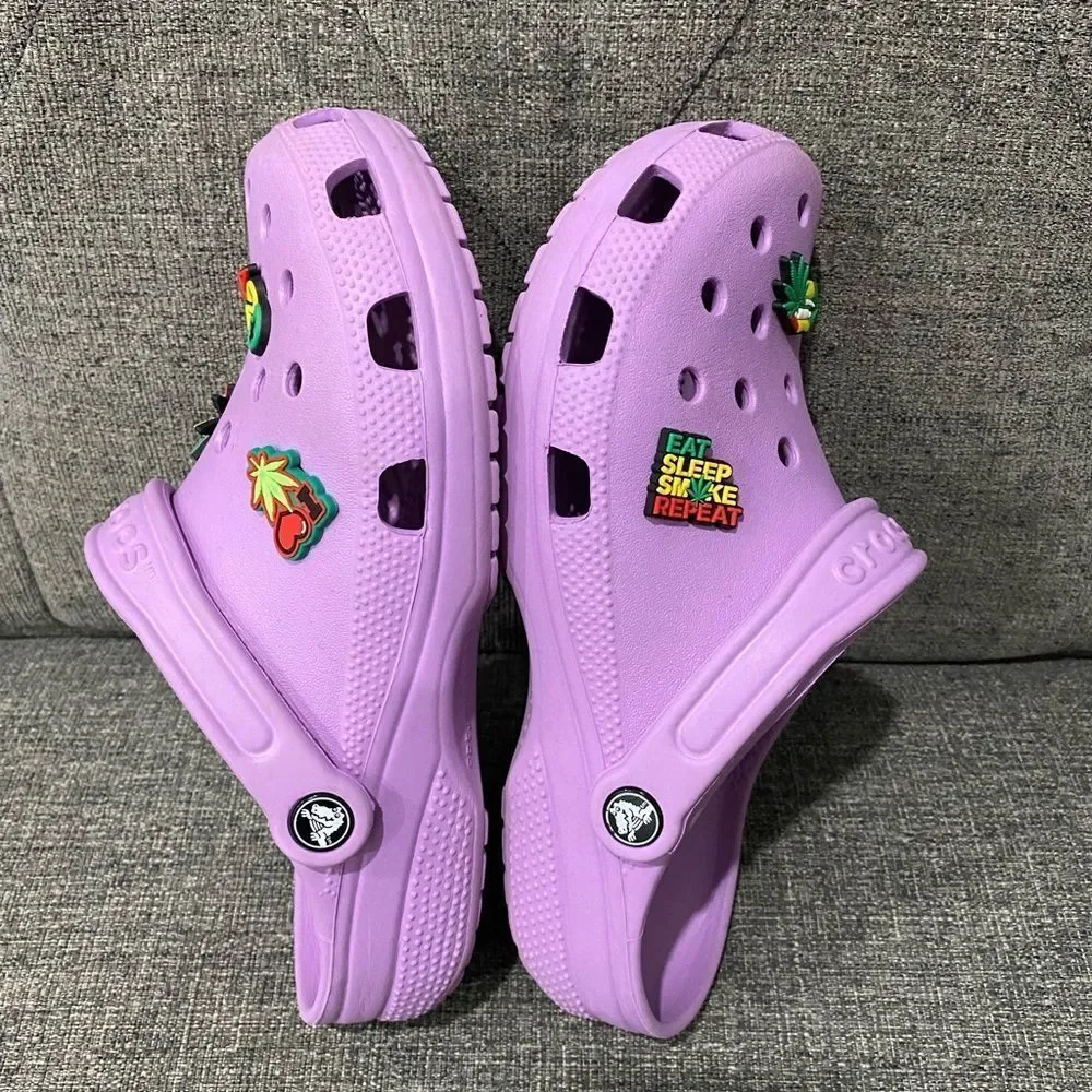 Crocs Kids' Purple Clogs Jr Big Kid J6 Women 8
